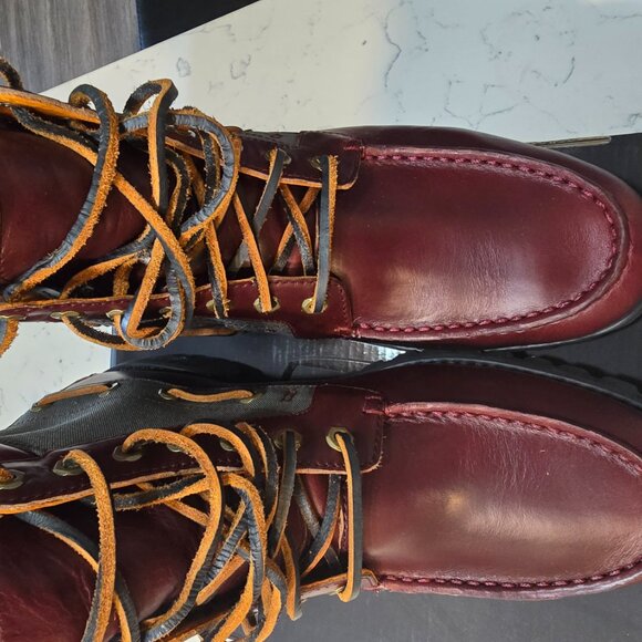 Size 8 - Authentic Handsewn 7 Eye Lug GORE-TEX Boot 'Dark Red' (Timberland) NEW - Picture 9 of 16